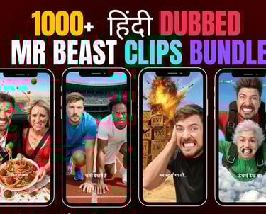 🎬 1000+ Hindi Dubbed MrBeast Clips Bundle 🎬