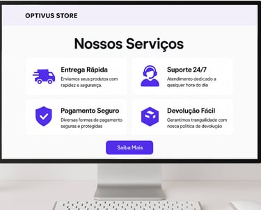 Exemplo de site profissional responsivo e landing page otimizada para presença online.