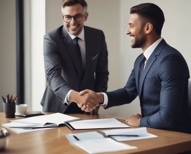 A web page from Razorpay displaying marketing content about financial services. The page includes a 3D illustration of a cube surrounded by floating labels with financial terms like 'Virtual Account' and 'Vendor Payouts'. The text encourages business growth through automated financial solutions. Navigation links for various services are visible at the top.