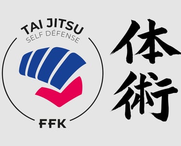 Logo et kanji karaté Taï-Jitsu