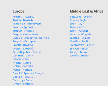 Liste complète des pays autorisés et non autorisés à la vente de produits Herbalife