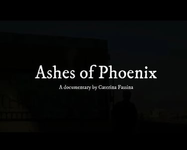 Locandina di uno short documentary di Caterina Fassina con titolo su sfondo nero