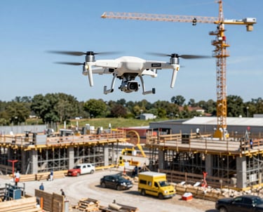 tilt shift lens photo of mini drone