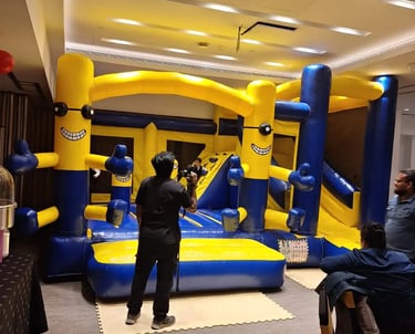 minon theme bouncy castle minion theme birthday party in dubai
