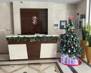 Decoration for christmas party at office, office christmas party in dubai