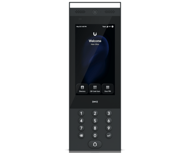 Unifi G3 Intercom device with full touchscreen display, built-in keypad, call directory, and smart entry controls