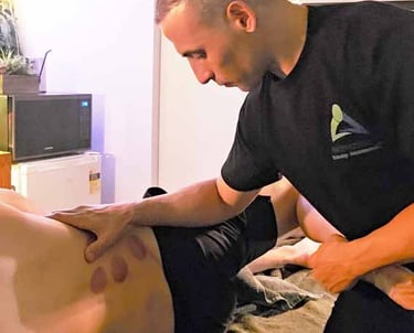 massage with the patient having already had cupping done