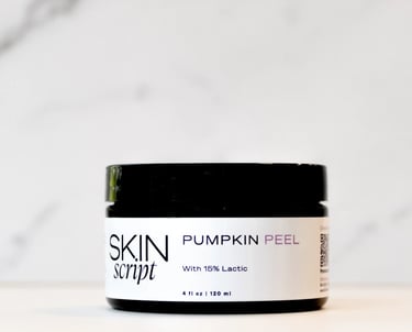 Skin Script Pumpkin Peel with 15% Lactic for brightening and exfoliation