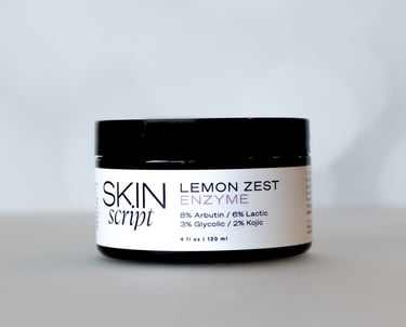 a jar of lemon zest enzyme