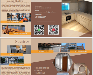 Diseño Tríptico Constructora Martinz