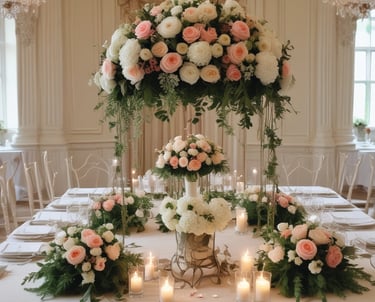 flowers on white steel rack