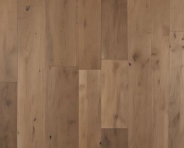 A display of flooring samples is presented on black boards, showcasing a variety of tile and stone options. The samples are organized in straight lines and include different textures and colors such as beige, white, and brown. The foreground focuses on these samples under the company brand Shaw Floors, while a blurred background suggests more displays in a showroom setting.