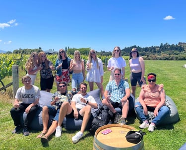 travellers enjoying a winery in new zealand
