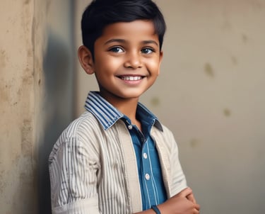 A vibrant classroom setting with children engaged in grooming activities.