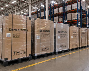commercial equipment procurement pallets warehouse sourcing and distribution