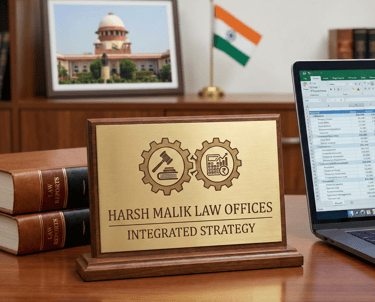 Harsh Malik Law Offices offers integrated legal and financial strategy.