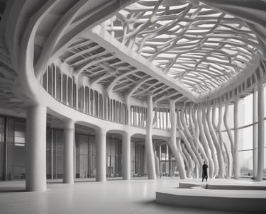 Close-up of a detailed 3D printed architectural model showcasing fine textures and sharp edges.