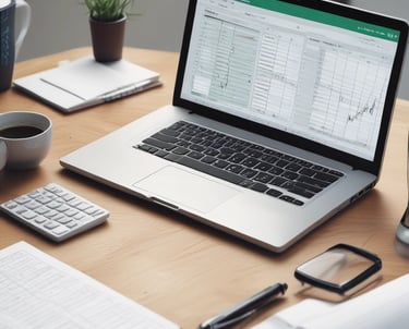 A creative workspace with style guides and mood boards spread out on a wooden table.