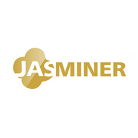 Jasminer company logo featuring gold typography and a four-leaf clover icon on a white background.