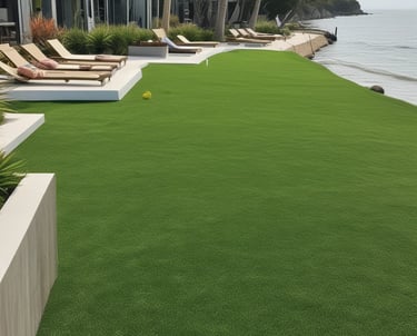 A vibrant, freshly remodeled backyard featuring lush greenery and modern hardscape elements under a clear SoCal sky.