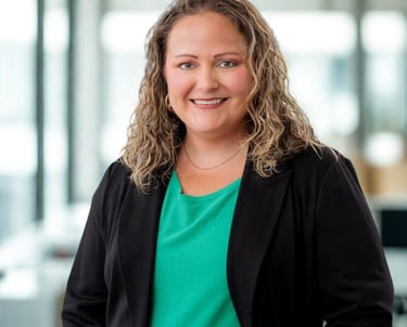 Professional Headshot of Evangeline Mosbacher cropped to a circle shape