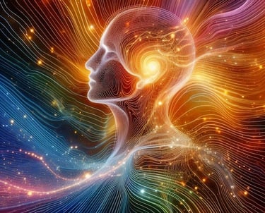 Frequencies flowing through the mind to help release stress