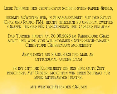 Einladung Schere Stein Papier Meisterschaft