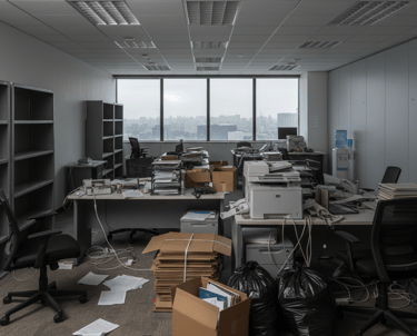 bureaux encombrés