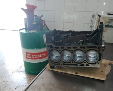 monoblocco del motore di un'autovettura 