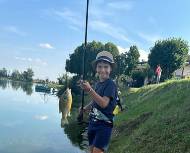 A pesca con Papino!
