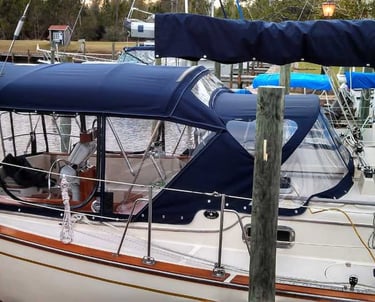 Sailboat Dodgers and Bimini's using Sunbrella