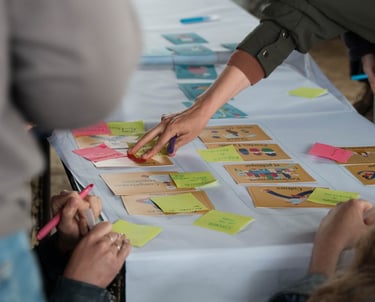 fresque d'intelligence collective, sur la santé mentale, pour sensibiliser