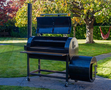 Custom BBQ smoker handmade in New Zealand with heavy-duty steel