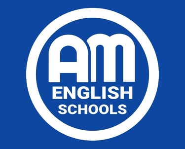 am main logo schools squared white text blue background sd 001
