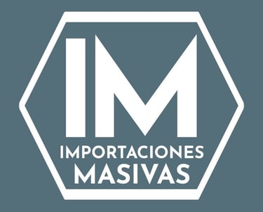 im main logo importaciones masivas squared white text gray background sd 001