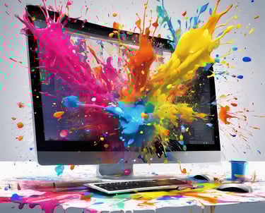 Paint splashing out of desktop