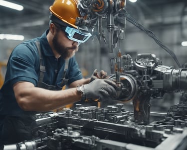 a room with many machines