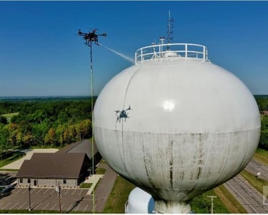 industrial cleaning with a drone