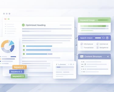 On-page SEO content optimization layout