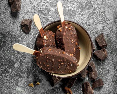 Paleta cubierta de chocolate