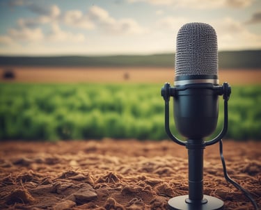 A scenic view of the farm during an agrotour event.