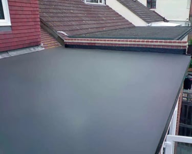 fresh EPDM Rubber Roofing installation