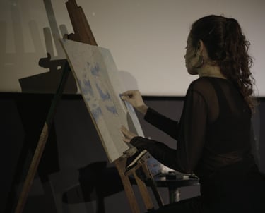 Foto del ensayo para el show "Personas sin problemas pero con problemas".