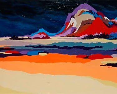 Nocturna, Óleo en lienzo 70 x 50 cm.