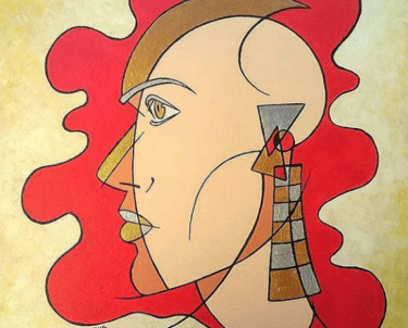 Máscara. Pintura acrílica 50 x 50 cm.