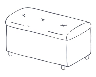 A trunk style chair with internal storage