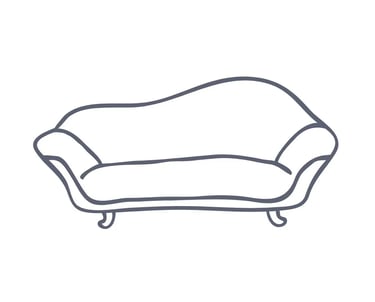 A very long sofa, perfect for relaxing