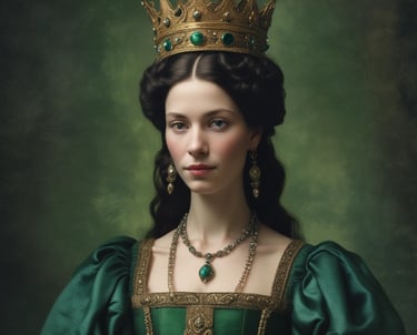 A serene fine art portrait featuring a person elegantly posed with their animal companion in a softly lit natural setting.