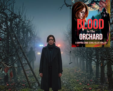 Blood in the Orchard crime mystery book cover by Lena Lexington