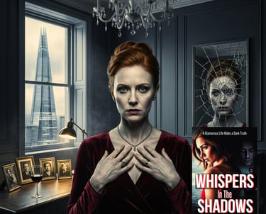 Whispers in the Shadows psychological thriller book cover by Lena Lexington